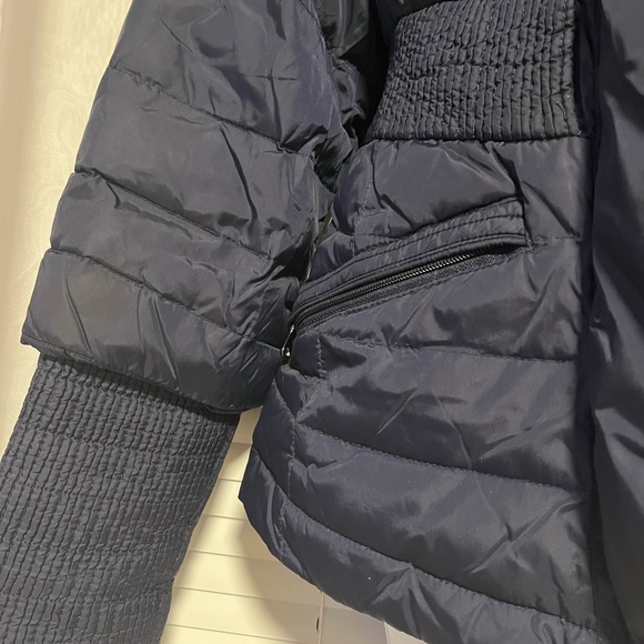 Tahari Insulated Puffer Jacket Blue Nylon Womens - Picture 4 of 7